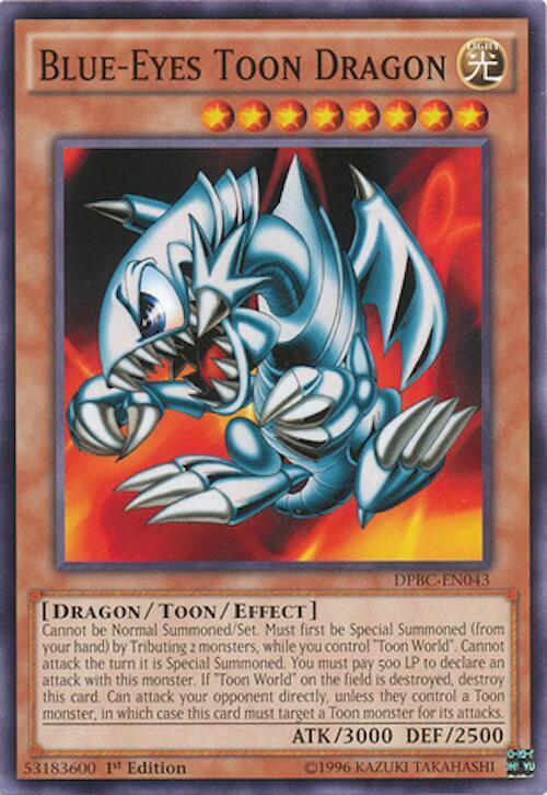 Blue-Eyes Toon Dragon DPBC-EN043 card from Duelist Pack: Battle City