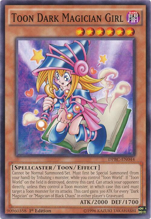 Toon Dark Magician Girl DPBC-EN044 card from Duelist Pack: Battle City