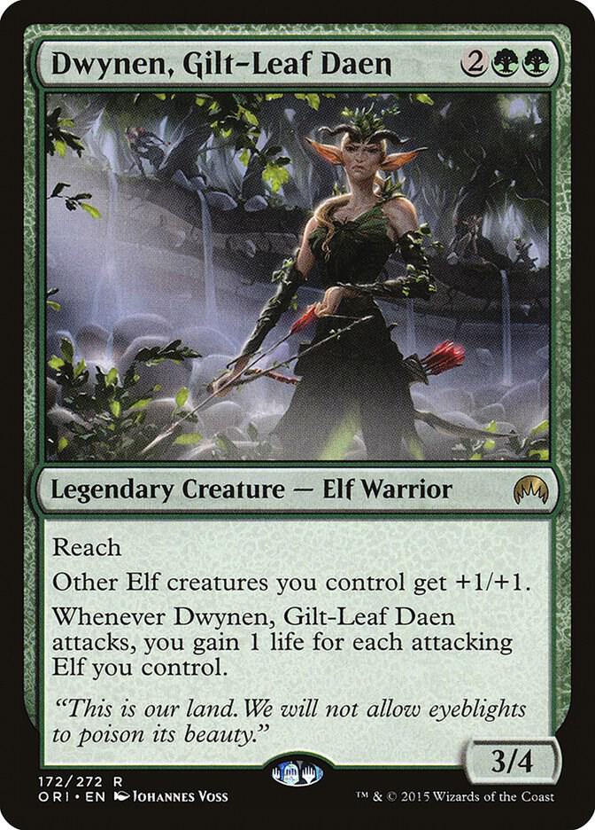 Dwynen, Gilt-Leaf Daen 172 card from Magic Origins