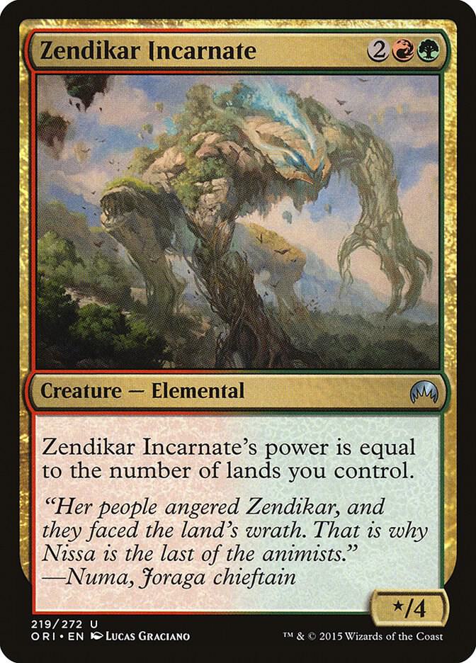 Zendikar Incarnate 219 card from Magic Origins