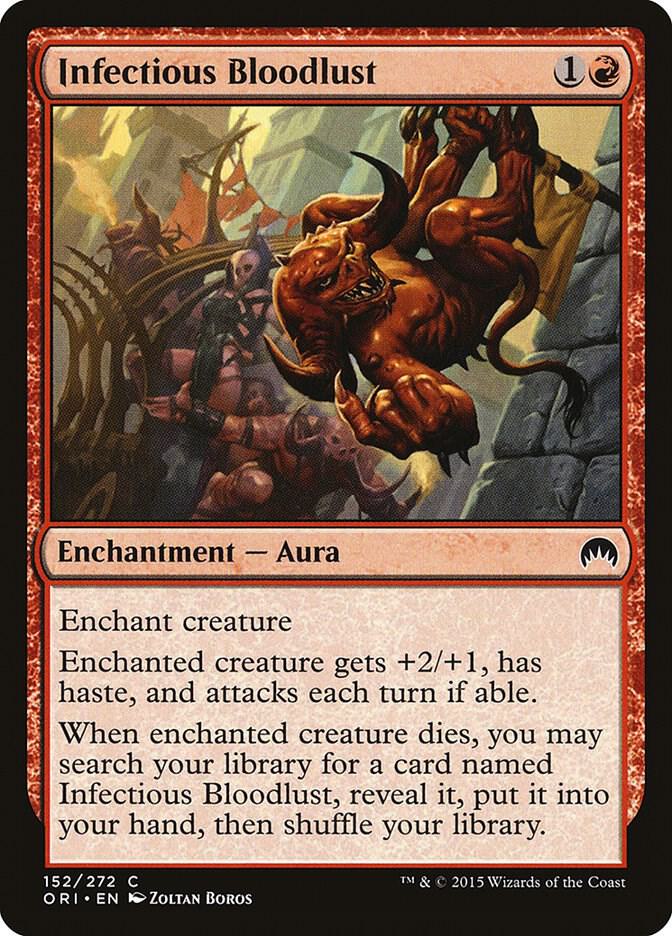 Infectious Bloodlust 152 card from Magic Origins
