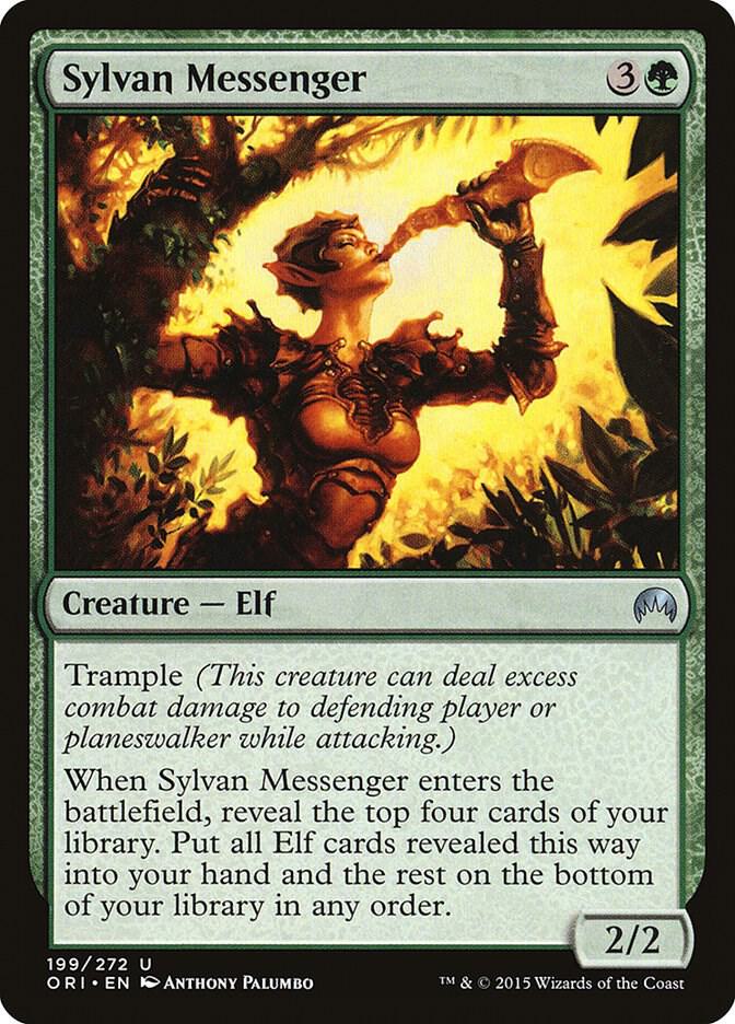 Sylvan Messenger 199 card from Magic Origins