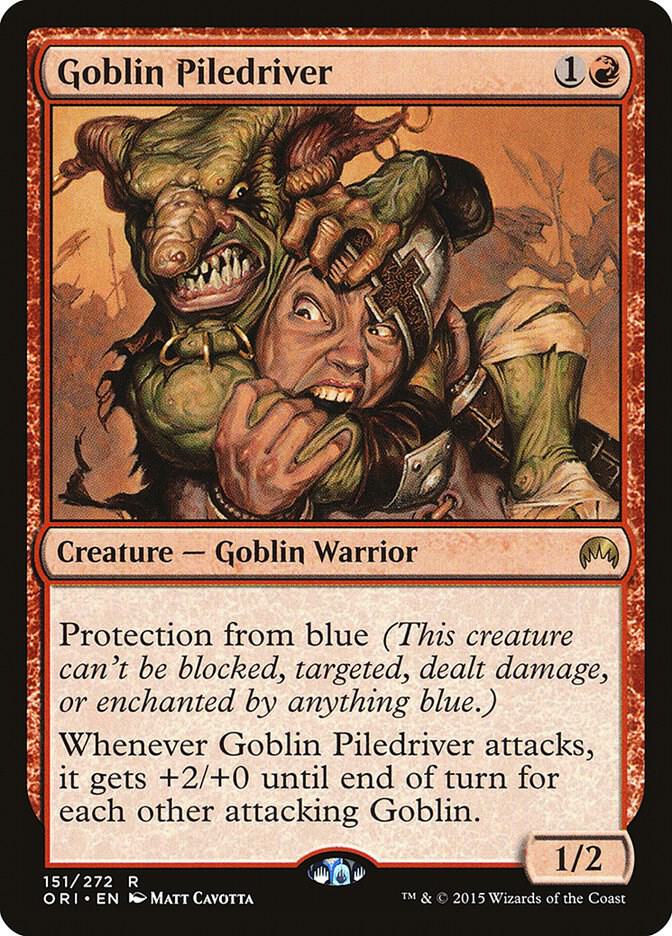 Goblin Piledriver 151 card from Magic Origins