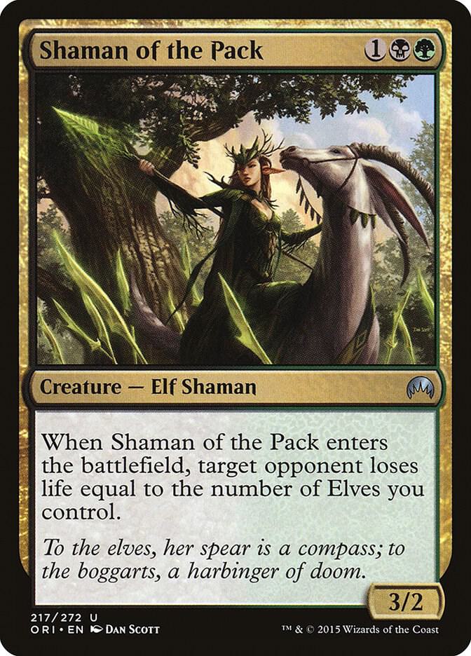 Shaman of the Pack 217 card from Magic Origins