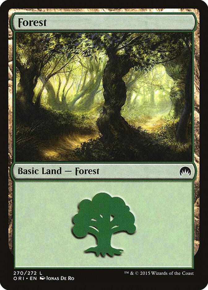 Forest 270 card from Magic Origins