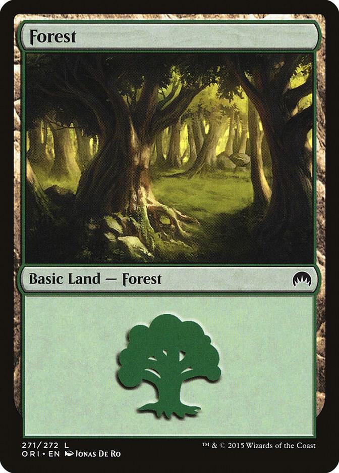 Forest 271 card from Magic Origins