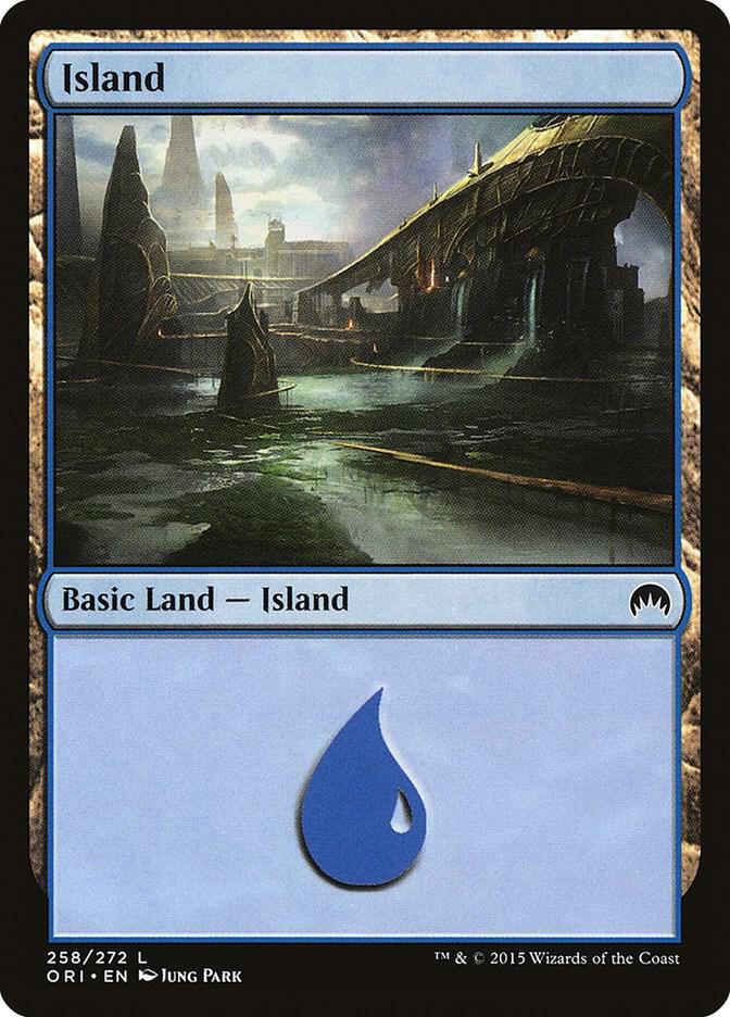 Island 258 card from Magic Origins