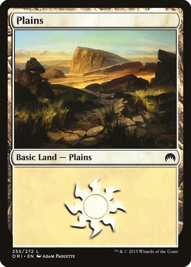 Plains 255 card from Magic Origins