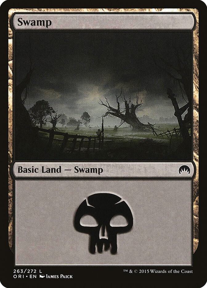 Swamp 263 card from Magic Origins