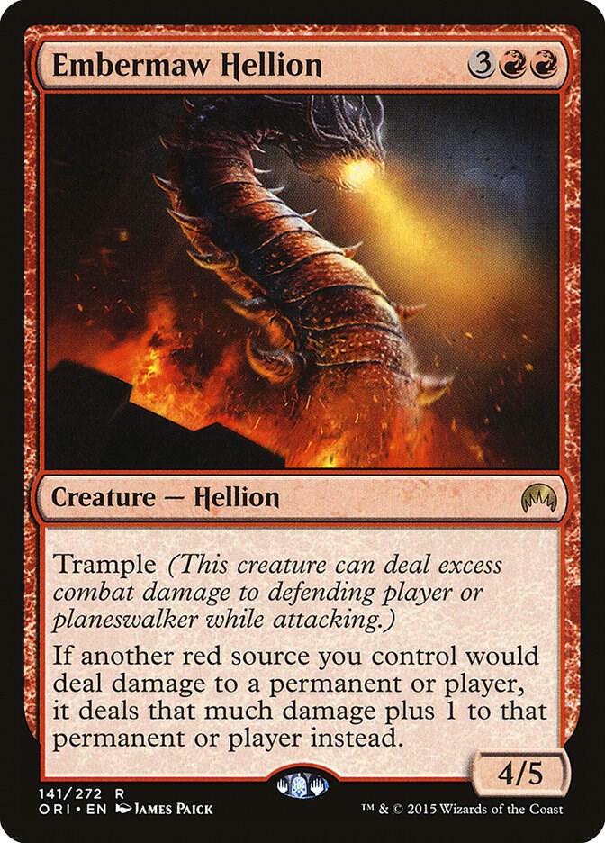 Embermaw Hellion 141 card from Magic Origins