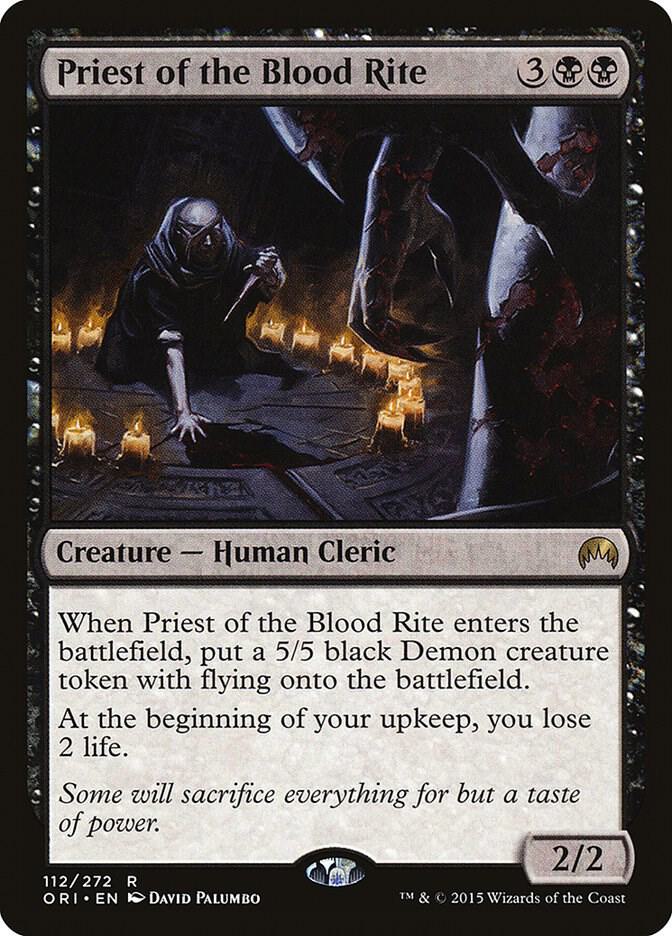 Priest of the Blood Rite 112 card from Magic Origins
