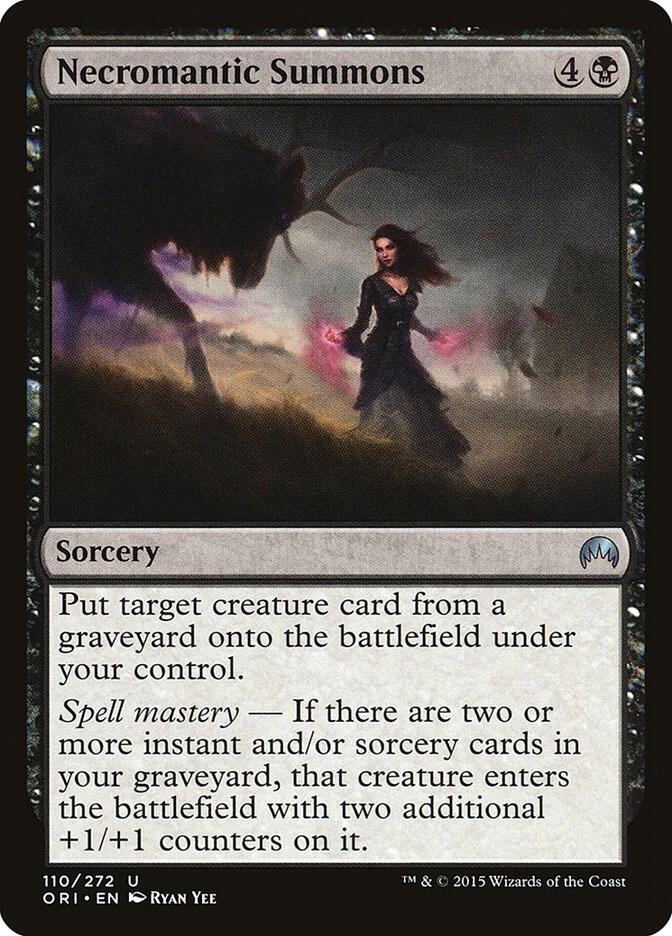Necromantic Summons 110 card from Magic Origins