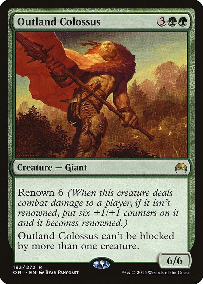 Outland Colossus 193 card from Magic Origins