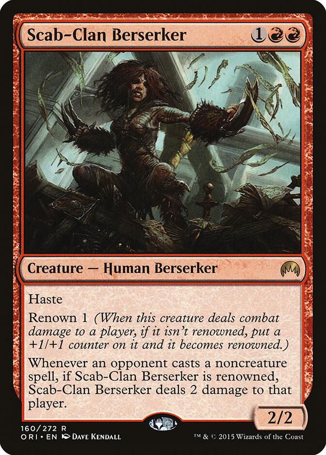Scab-Clan Berserker 160 card from Magic Origins