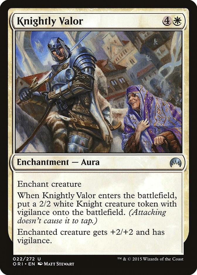 Knightly Valor 22 card from Magic Origins