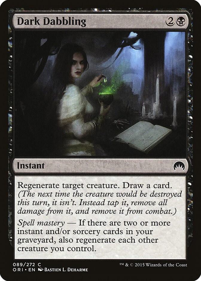 Dark Dabbling 89 card from Magic Origins