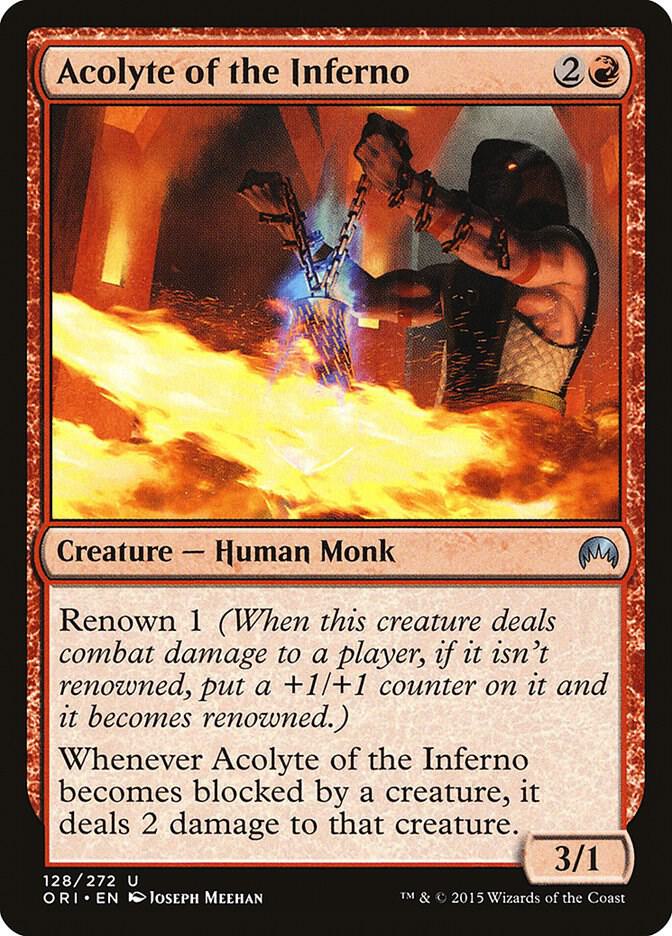 Acolyte of the Inferno 128 card from Magic Origins