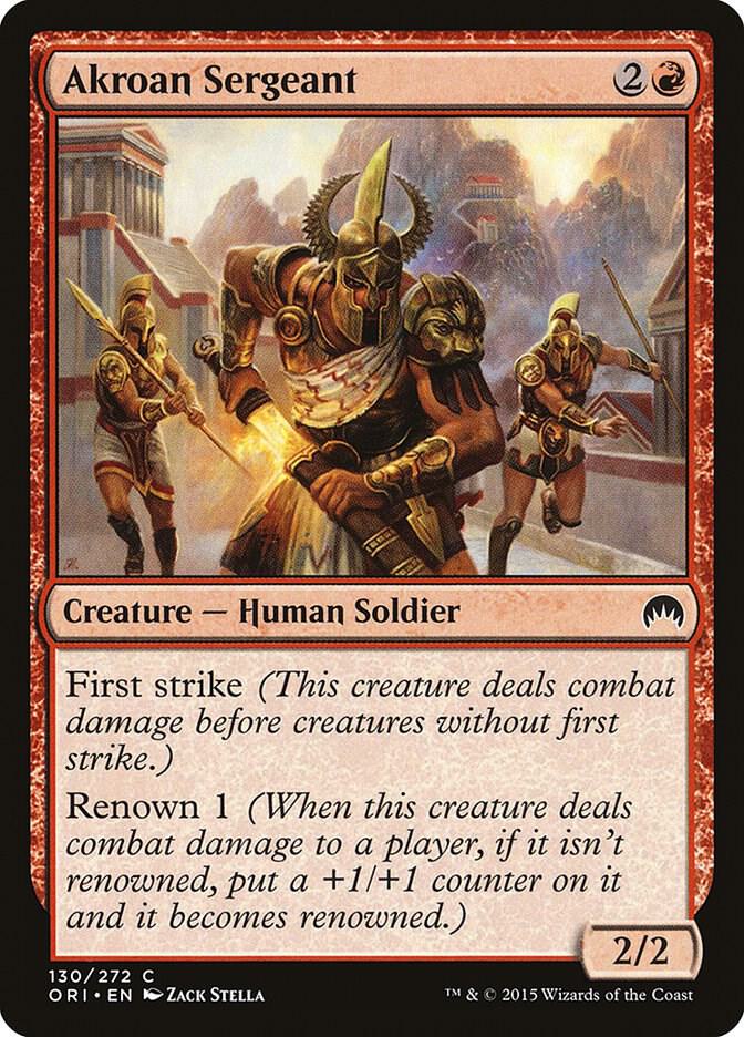 Akroan Sergeant 130 card from Magic Origins