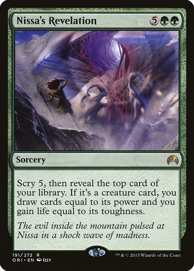 Nissa's Revelation 191 card from Magic Origins