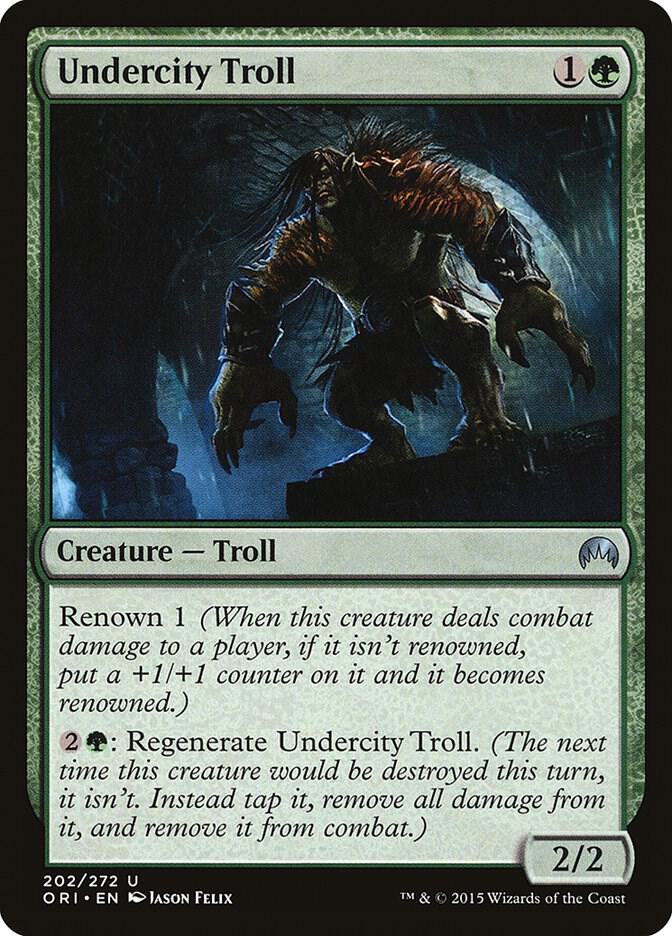 Undercity Troll 202 card from Magic Origins