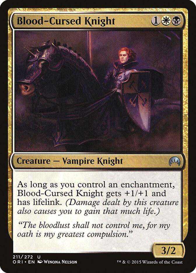 Blood-Cursed Knight 211 card from Magic Origins