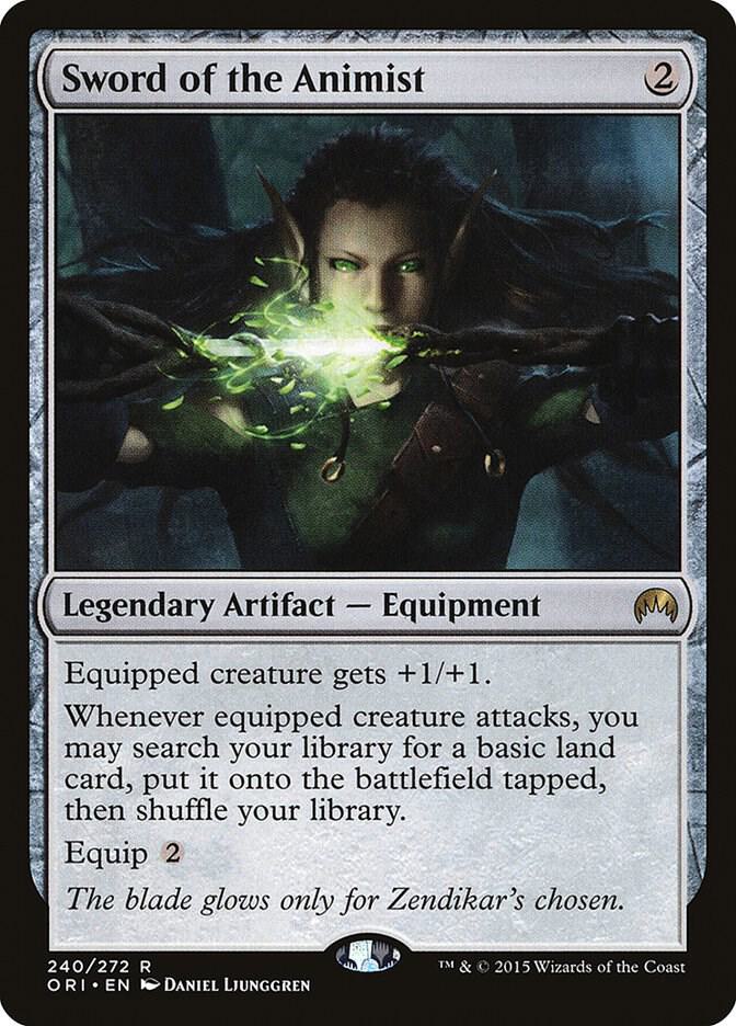 Sword of the Animist 240 card from Magic Origins