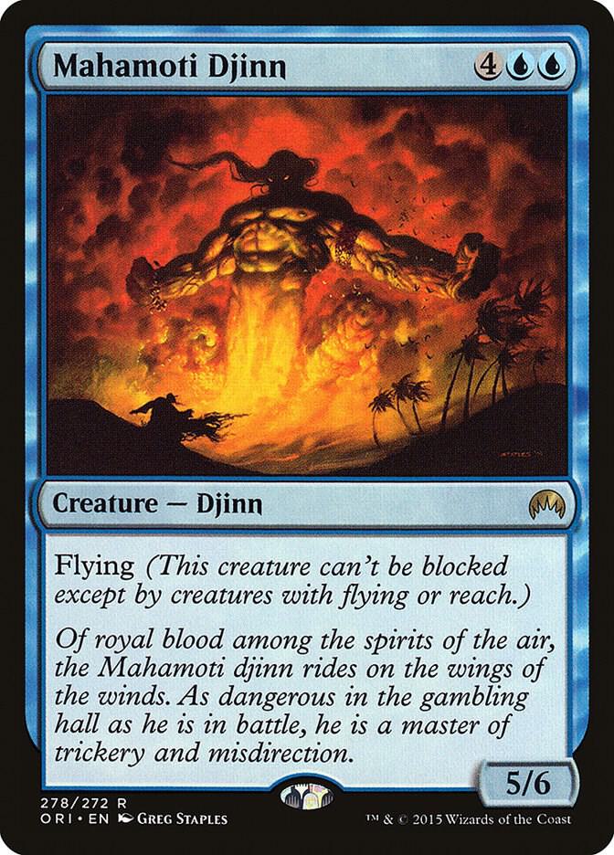 Mahamoti Djinn 278 card from Magic Origins