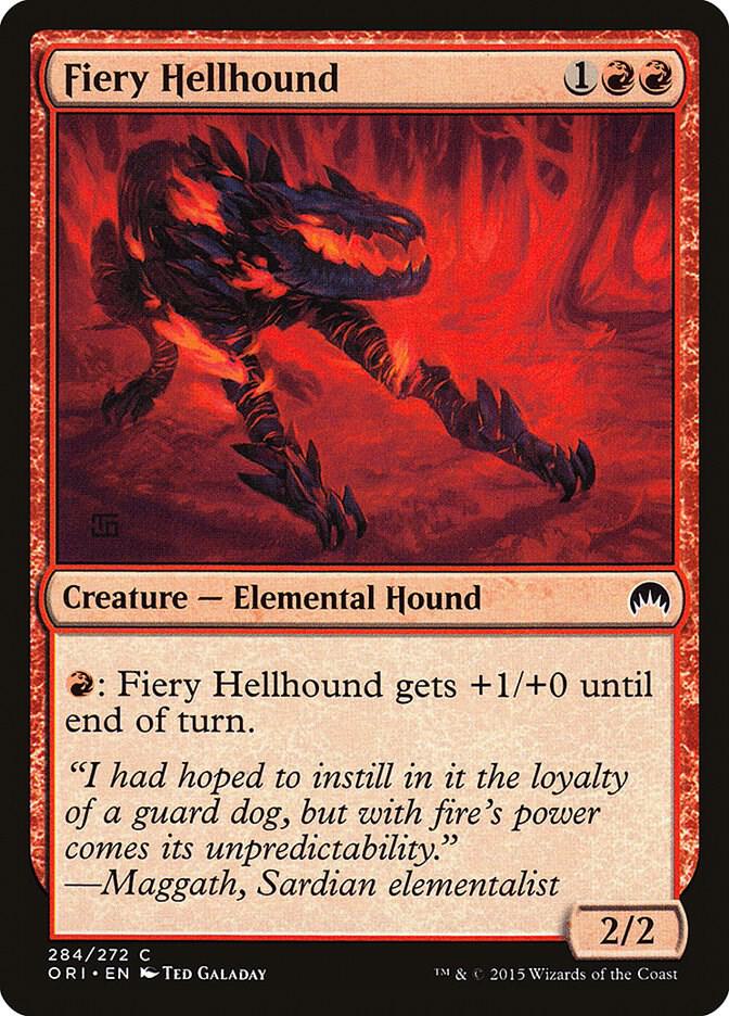 Fiery Hellhound 284 card from Magic Origins