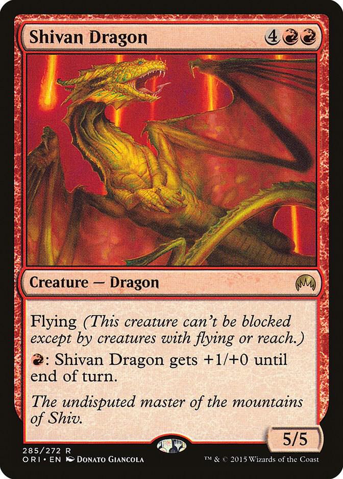 Shivan Dragon 285 card from Magic Origins