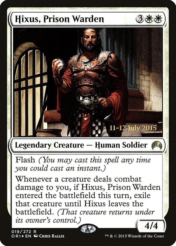 Hixus, Prison Warden 19 card from Prerelease Cards