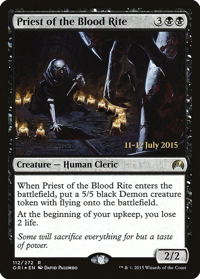Priest of the Blood Rite 112 card from Prerelease Cards