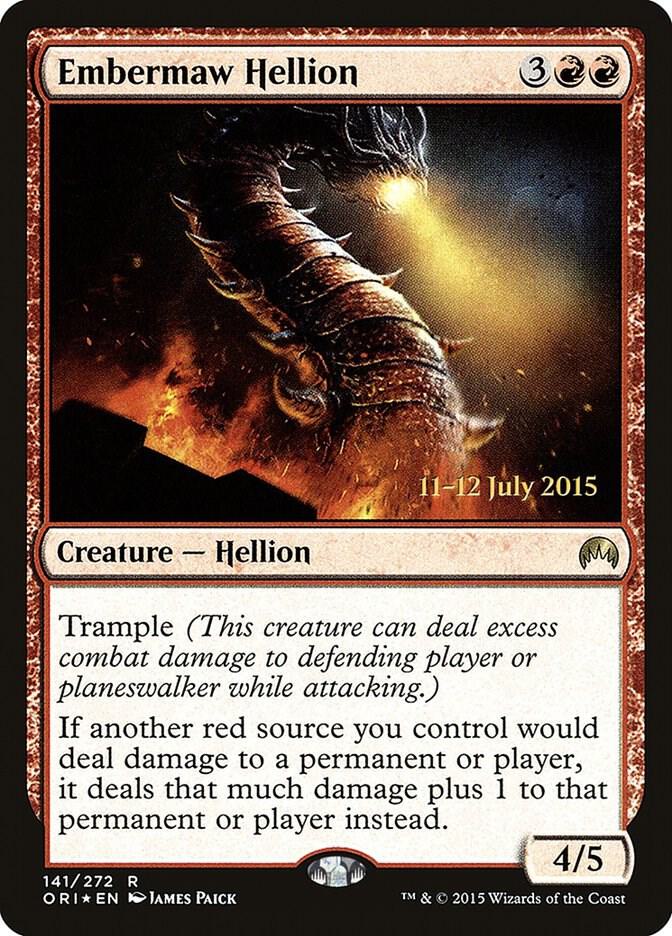 Embermaw Hellion 141 card from Prerelease Cards
