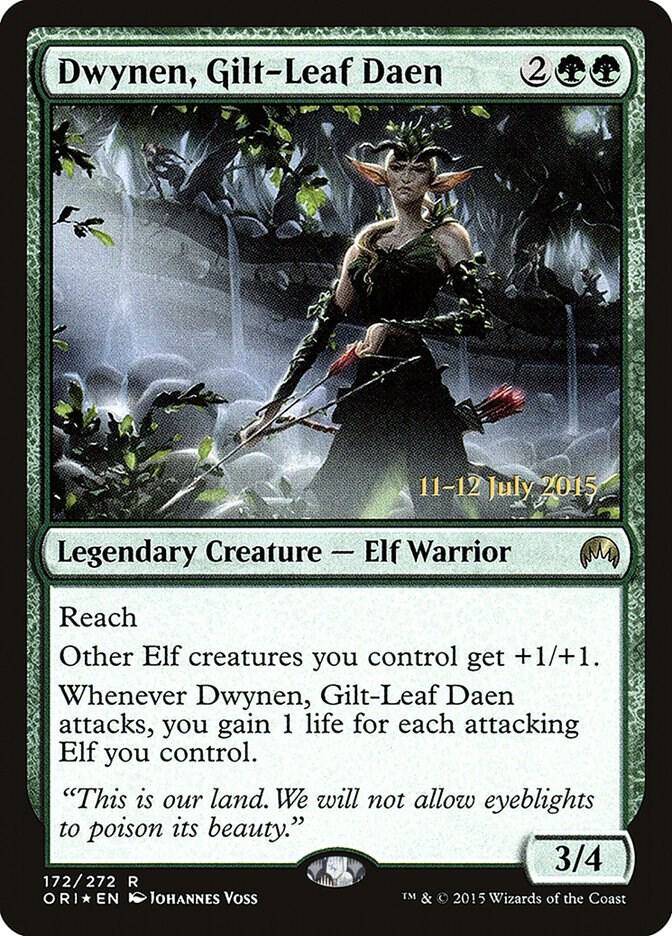 Dwynen, Gilt-Leaf Daen 172 card from Prerelease Cards