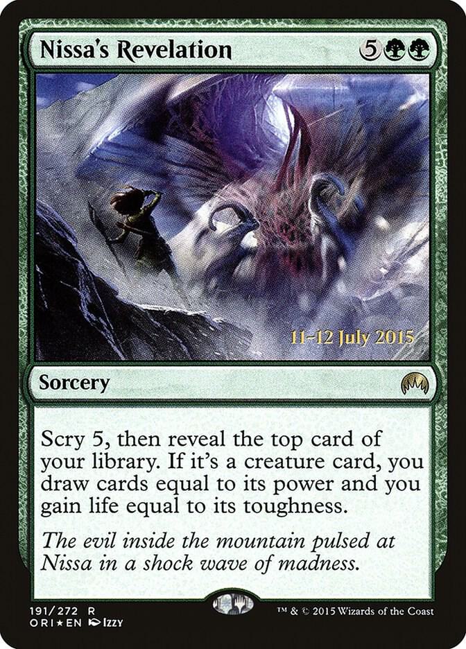 Nissa's Revelation 191 card from Prerelease Cards