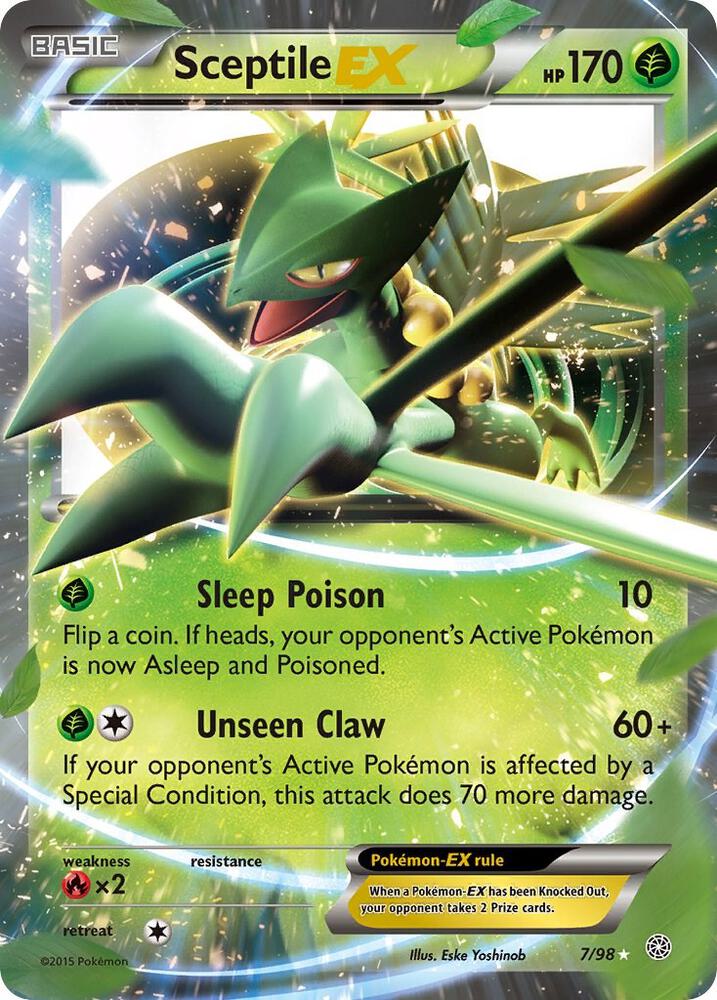 Sceptile EX 7/98 card from XY - Ancient Origins