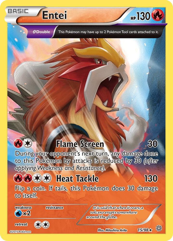 Entei (15) 15/98 card from XY - Ancient Origins