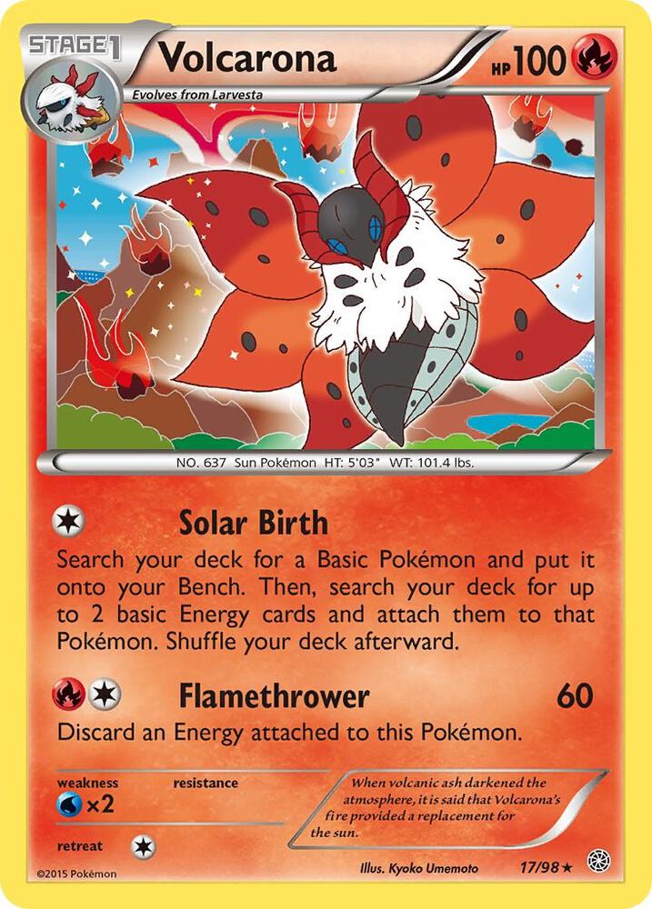 Volcarona (17) 17/98 card from XY - Ancient Origins