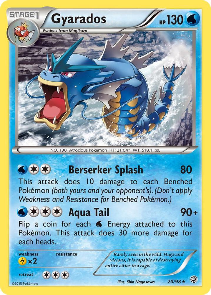 Gyarados (20) 20/98 card from XY - Ancient Origins