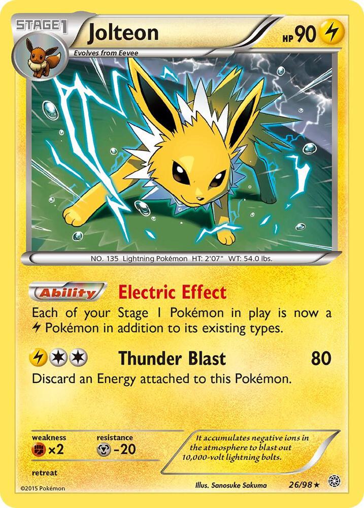 Jolteon 26/98 card from XY - Ancient Origins