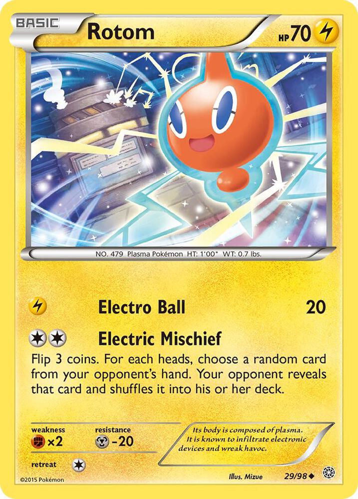 Rotom 29/98 card from XY - Ancient Origins