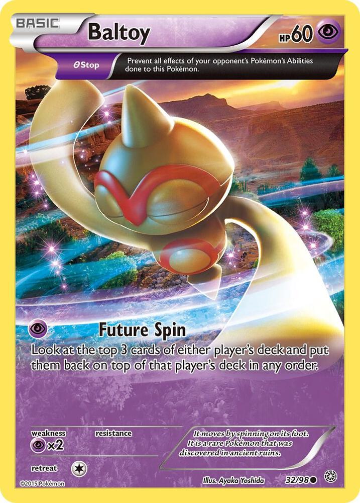 Baltoy (32) 32/98 card from XY - Ancient Origins