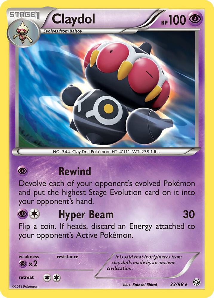 Claydol 33/98 card from XY - Ancient Origins