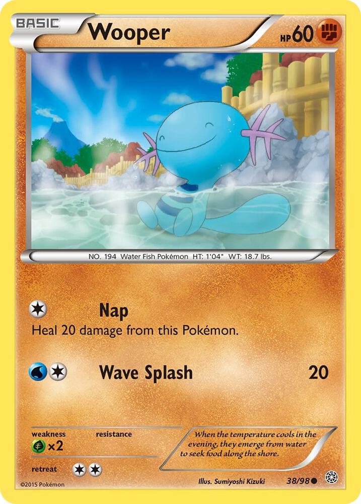 Wooper 38/98 card from XY - Ancient Origins