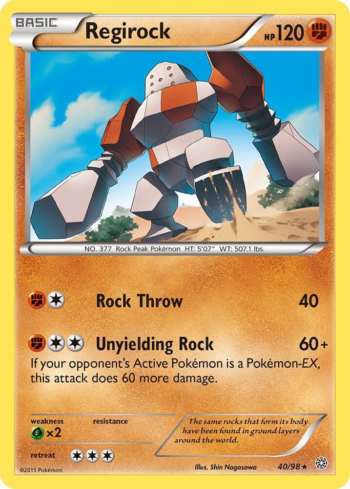 Regirock 40/98 card from XY - Ancient Origins