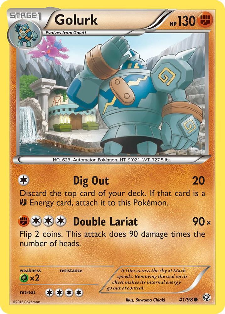 Golurk (41) 41/98 card from XY - Ancient Origins