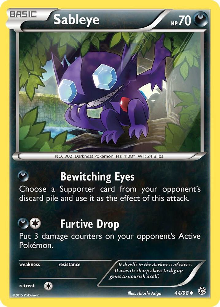 Sableye 44/98 card from XY - Ancient Origins