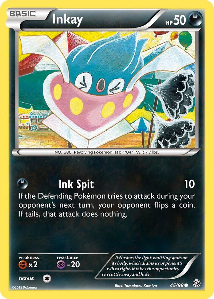 Inkay 45/98 card from XY - Ancient Origins