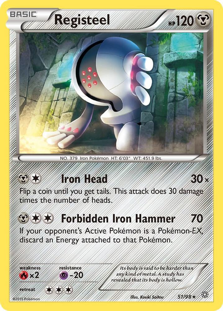 Registeel 51/98 card from XY - Ancient Origins