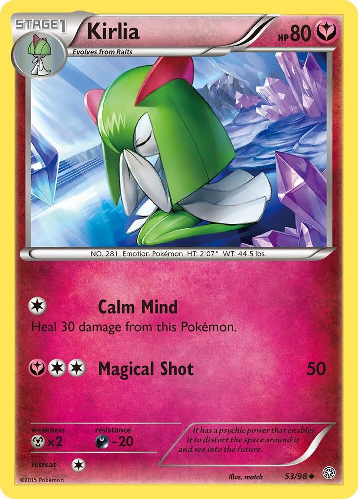 Kirlia 53/98 card from XY - Ancient Origins