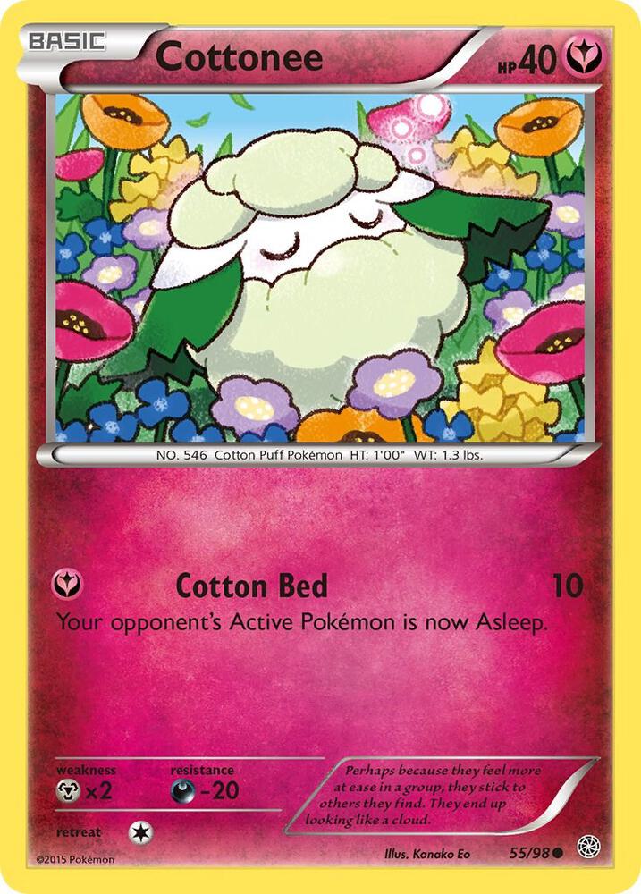 Cottonee 55/98 card from XY - Ancient Origins